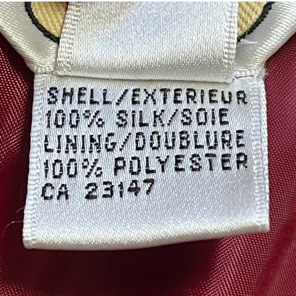 VTG TALBOTS Pure Silk High Rise Straight Leg Lined Pants in Red SZ 8 - Picture 7 of 9